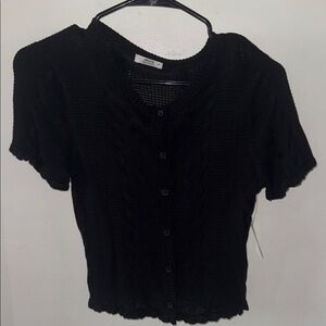 Ardene Black Cable Knit Cardigan